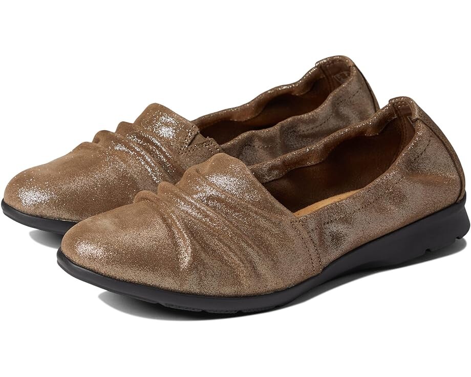 Балетки Clarks Jenette Ruby, цвет Pewter Metallic Suede