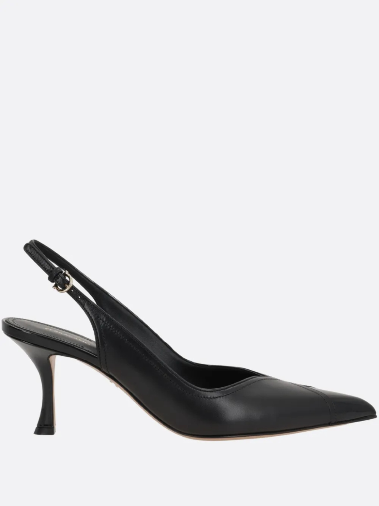 Туфли Ferragamo 70 мм с открытой пяткой, черный
