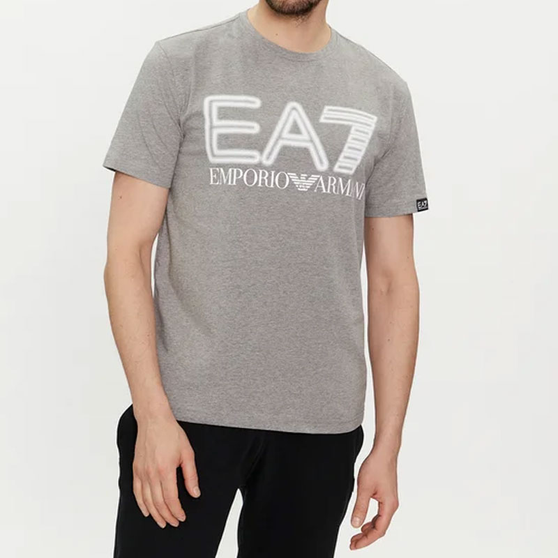 Футболка унисекс серая EA7 EMPORIO ARMANI — фото 3