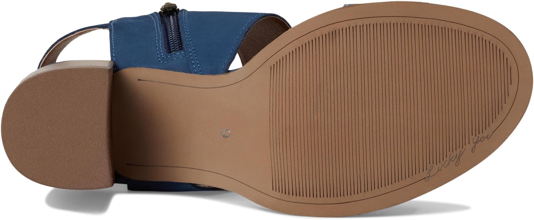 Сандалии Lucky Brand Dinzin Double Band Heeled Sandals, цвет Dark Chambray — фото 3