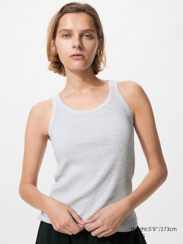 

Рифленый бра-топ racerback Uniqlo, 02 light grey
