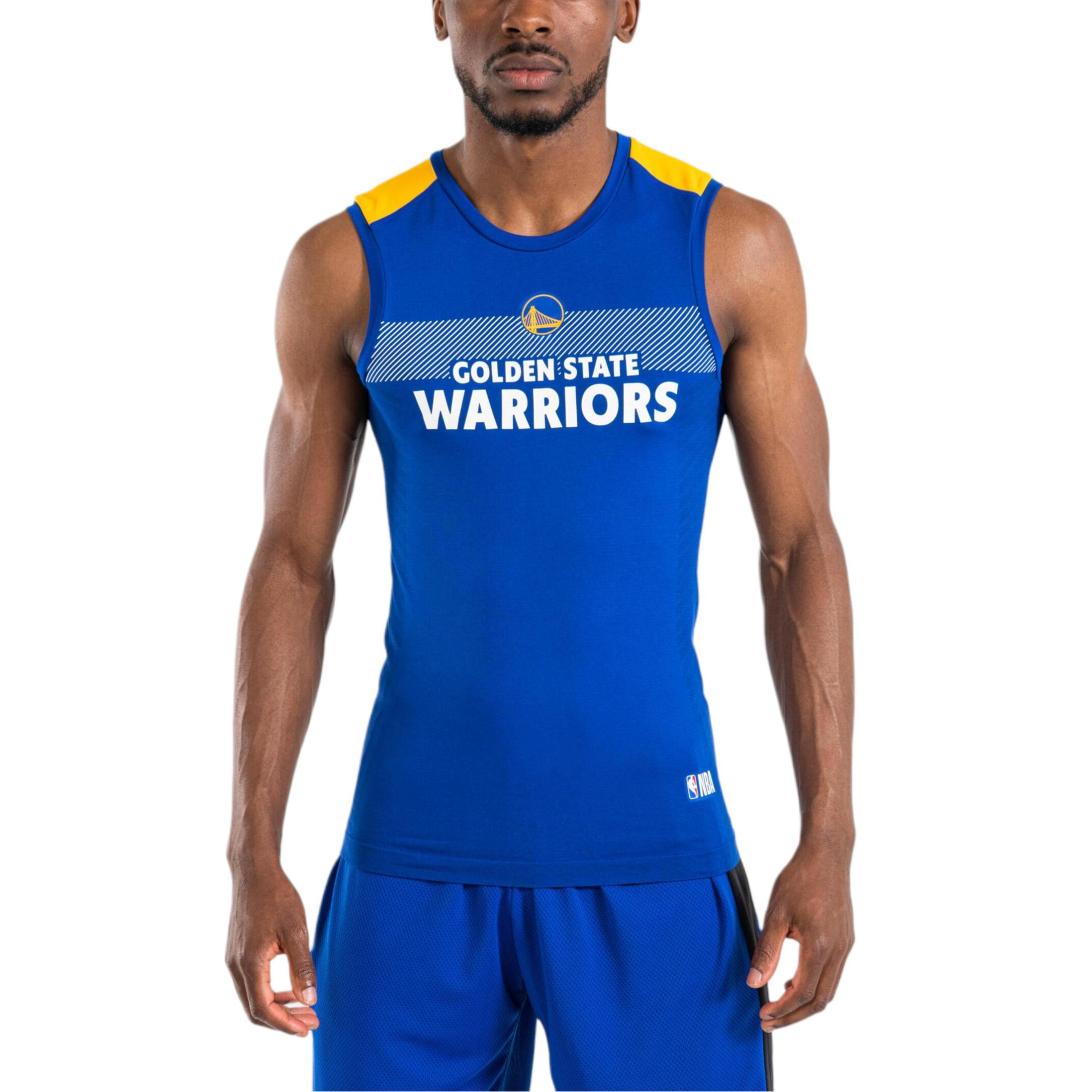 

DECATHLON Баскетбольная майка NBA Golden State Warriors, мужская, темно-индиго/желтая хурма