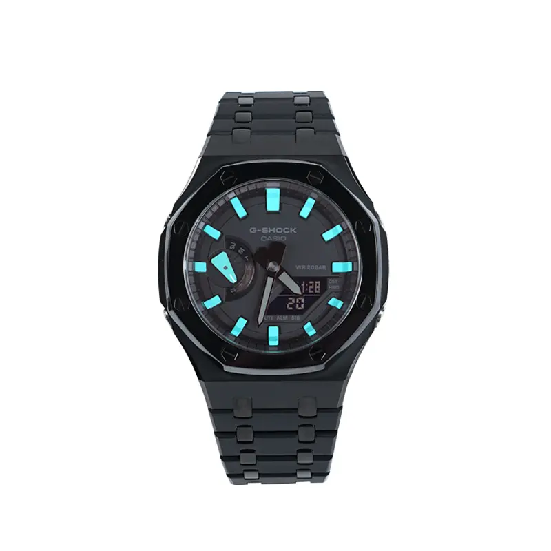 

Унисекс часы CASIO серии с двойным дисплеем (жидкокристаллическим/аналоговым), 48,5 мм, черные