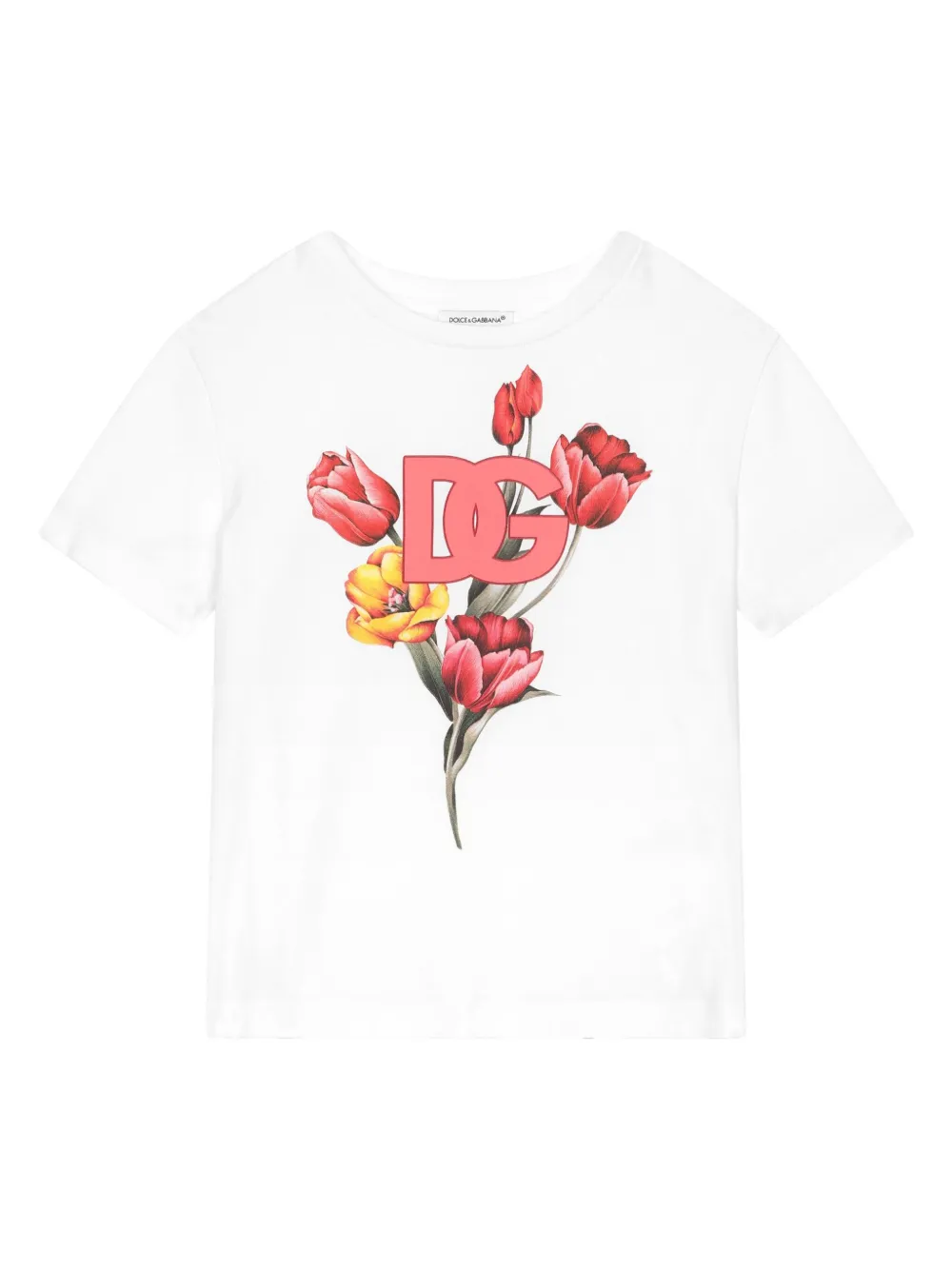 Футболка с принтом Dolce & Gabbana Kids, белый