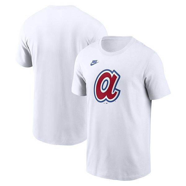 

Мужская белая футболка atlanta braves cooperstown collection с логотипом Nike