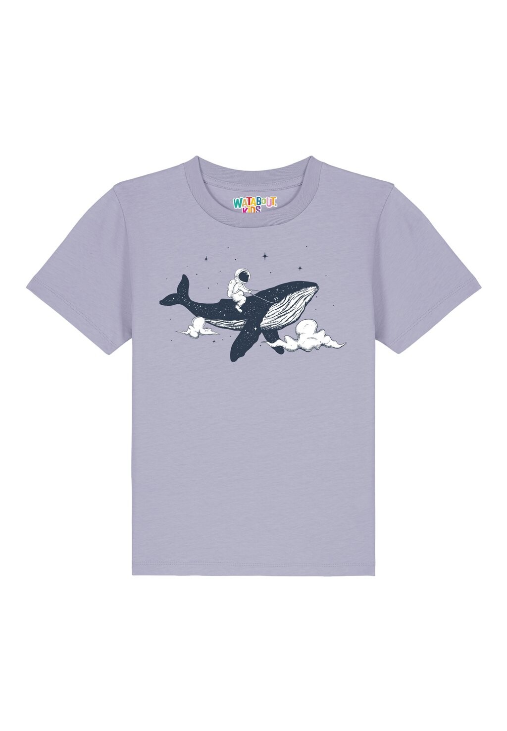 

Футболка с принтом SPACEWHALE Watapparel, цвет lavender