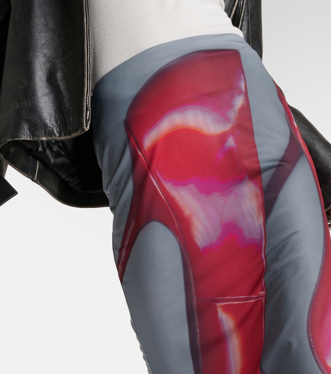 Юбка макси с принтом Emay Acne Studios, Dark Grey/Red — фото 4