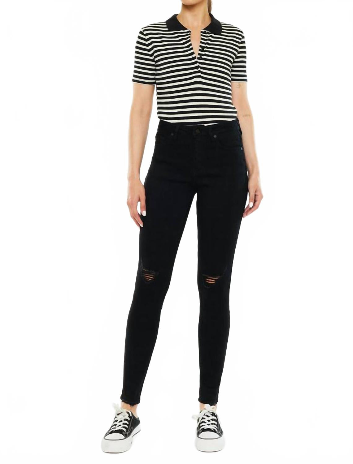 

Скинни джинсы Naya High Rise черные KanCan