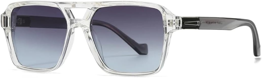 

Солнцезащитные очки с защитой UV400 | Большая оправа, двойная перемычка, градиентные линзы | для женщин и мужчин, для занятий спортом на открытом воздухе и вождения DSVIGF, Clear