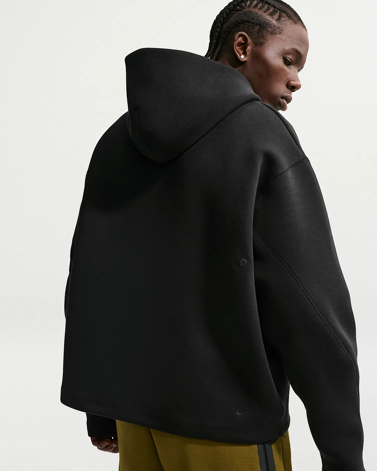 Мужская флисовая худи на молнии Nike Tech, Black/Black — фото 2