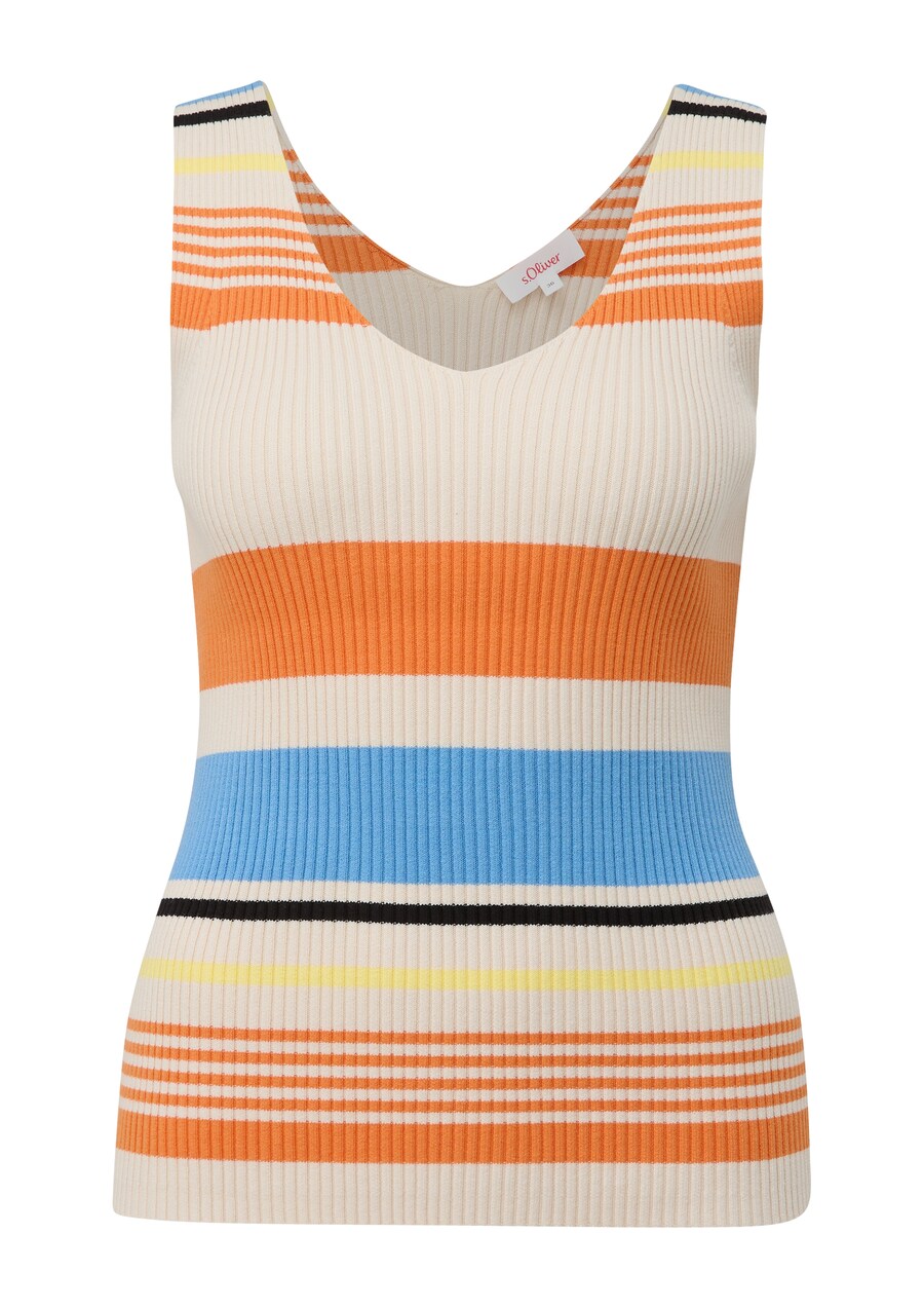 

Вязаный топ s.Oliver, цвет Beige/Orange
