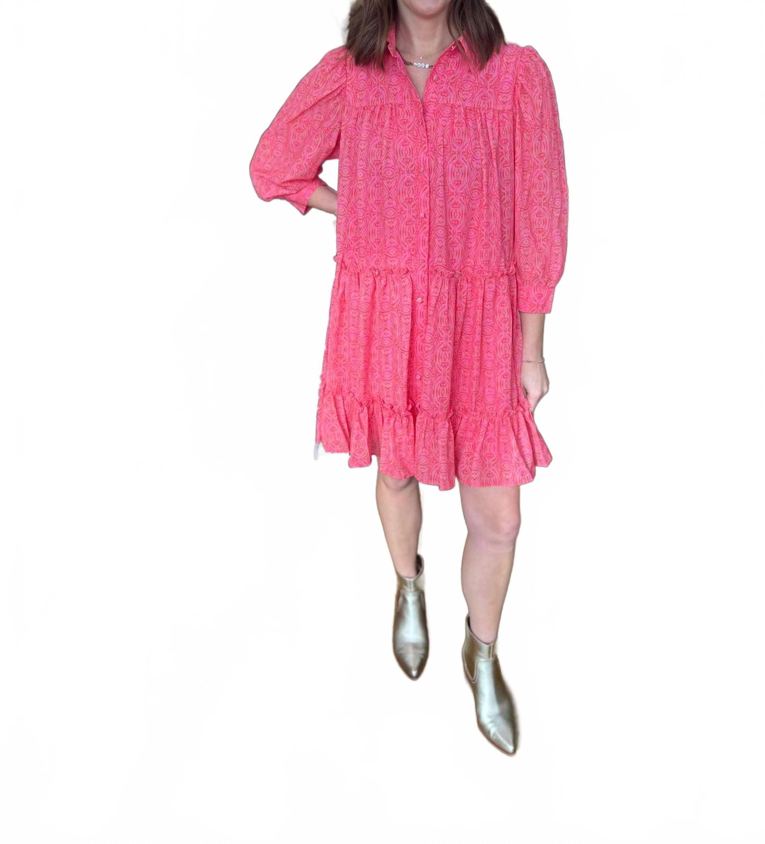 

Розовое платье в стиле трибал Sincerely Ours