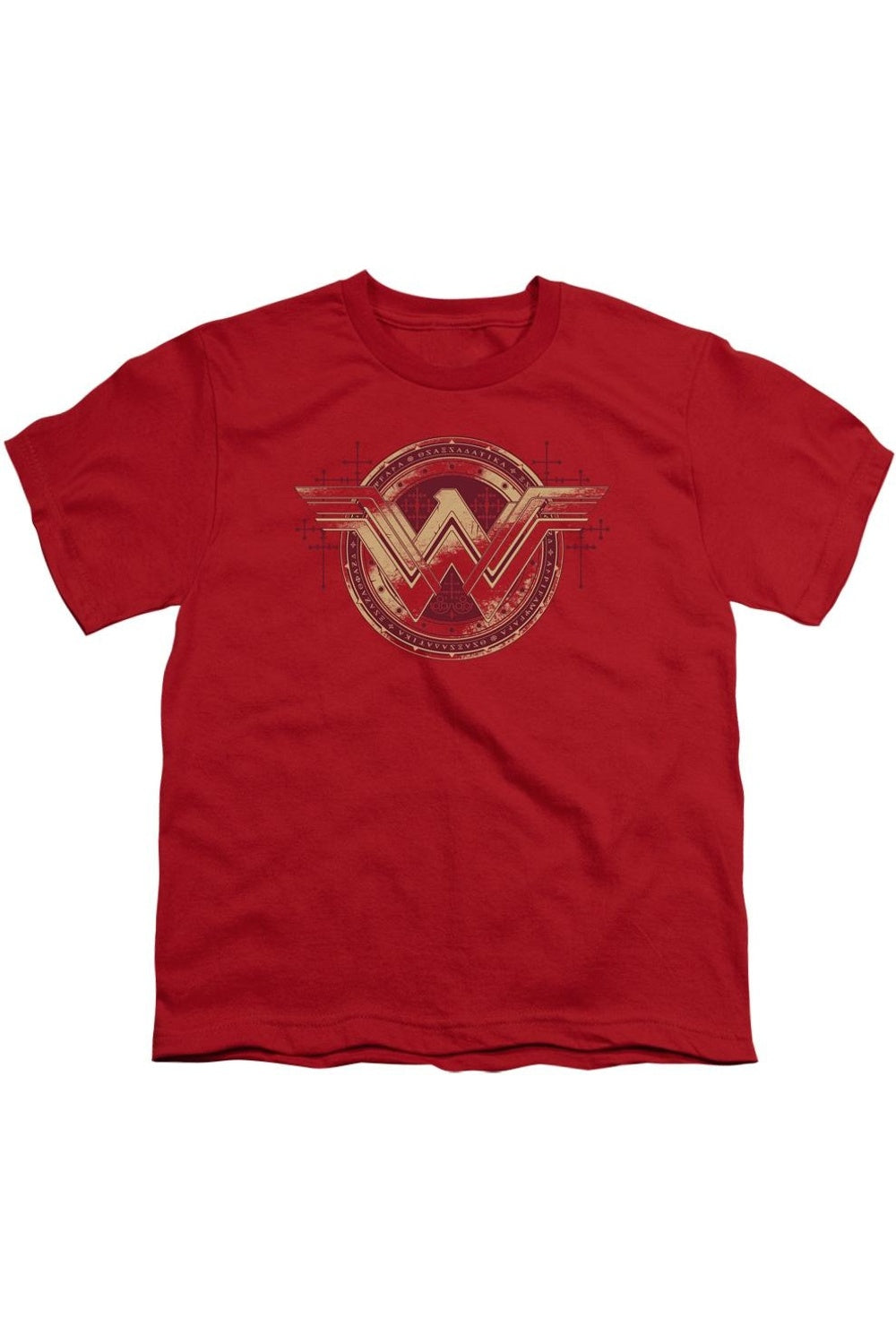 

Футболка с коротким рукавом для детей "Бэтмен против Супермена: Щит Чудо-женщины" Gildan, красный