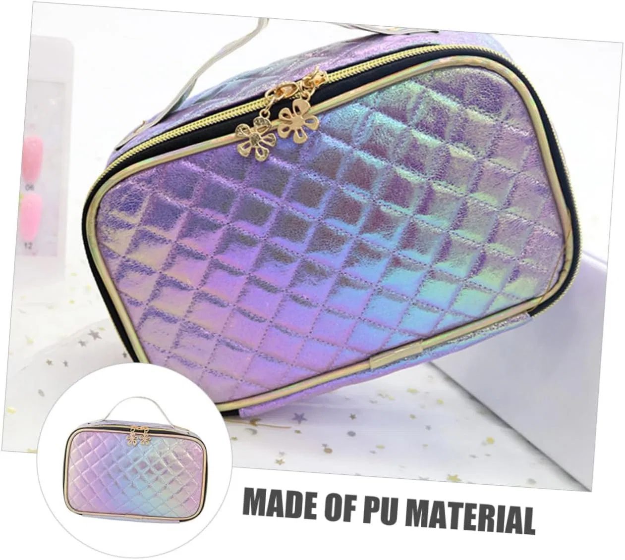Косметичка ORGANIZER MAKEUP KIT TOILETRY BAG HAKIDZEL, фиолетовый — фото 4