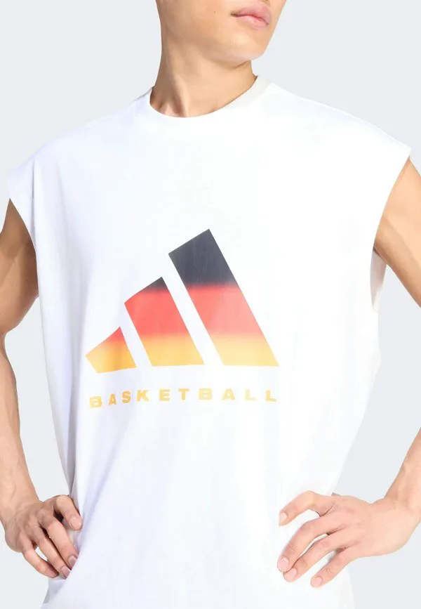 Футболка без рукавов с баскетбольной тематикой dbb Adidas Performance, White — фото 3