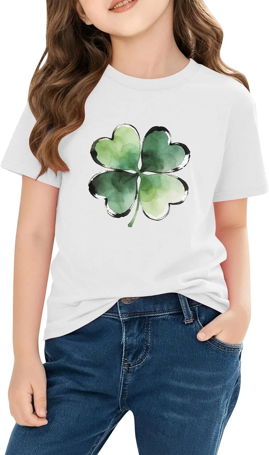 Футболка с принтом Shamrock, Zzalalana, белый — фото 2