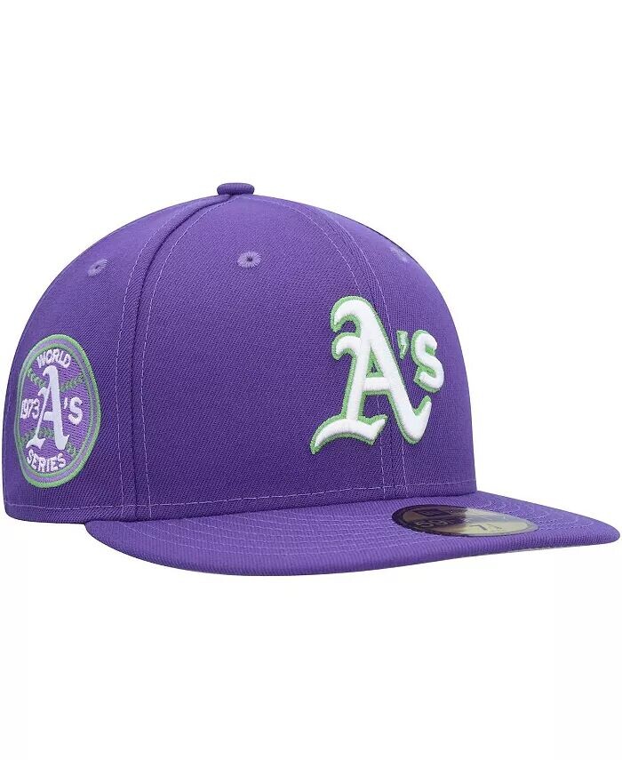 

Мужская фиолетовая кепка Oakland Athletics Lime Side Patch 59FIFTY Fitted Hat New Era