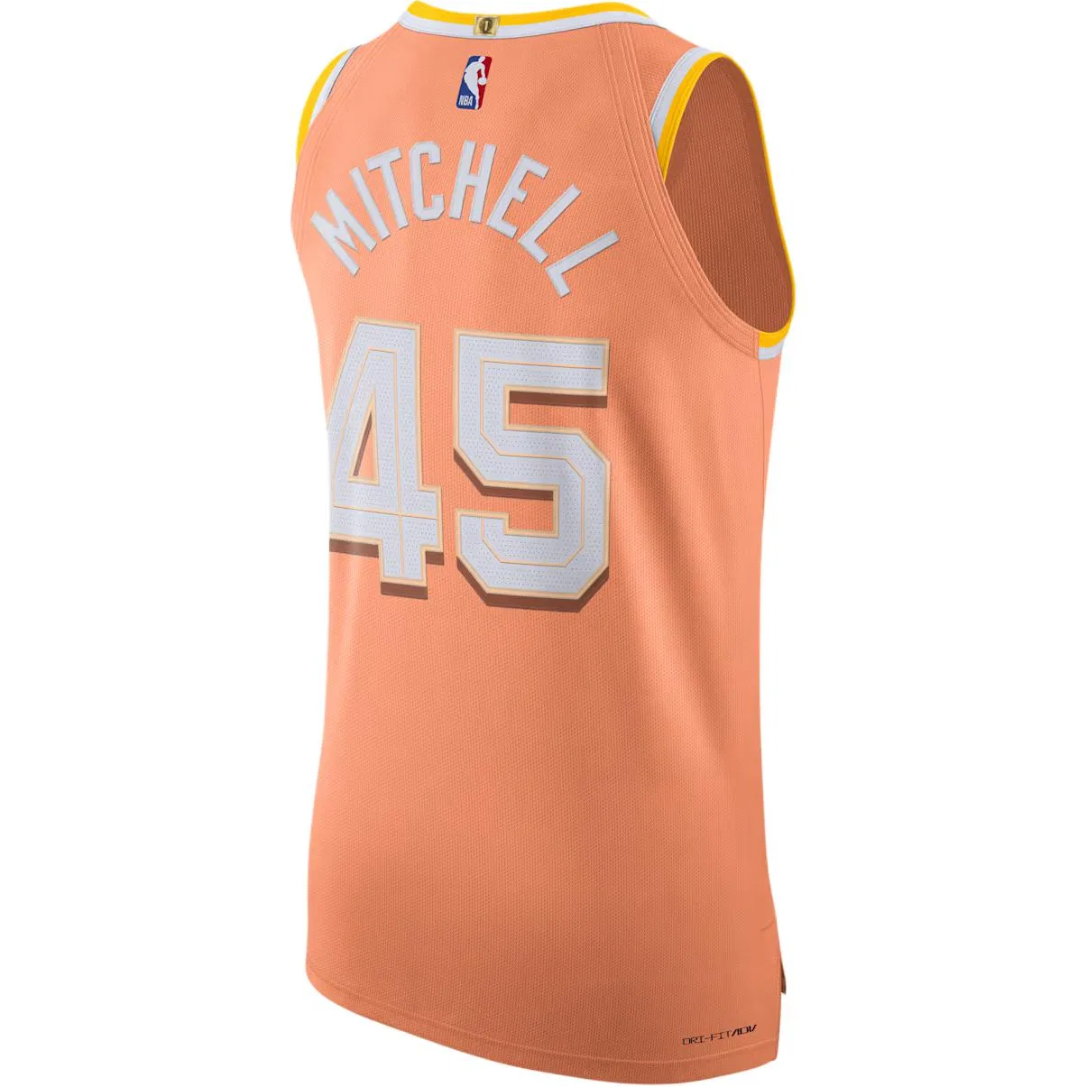 Баскетбольная майка мужская Dri FIT ADV FW25 Donovan Mitchell Cleveland Cavaliers City Edition Nike, Orange Frost — фото 3