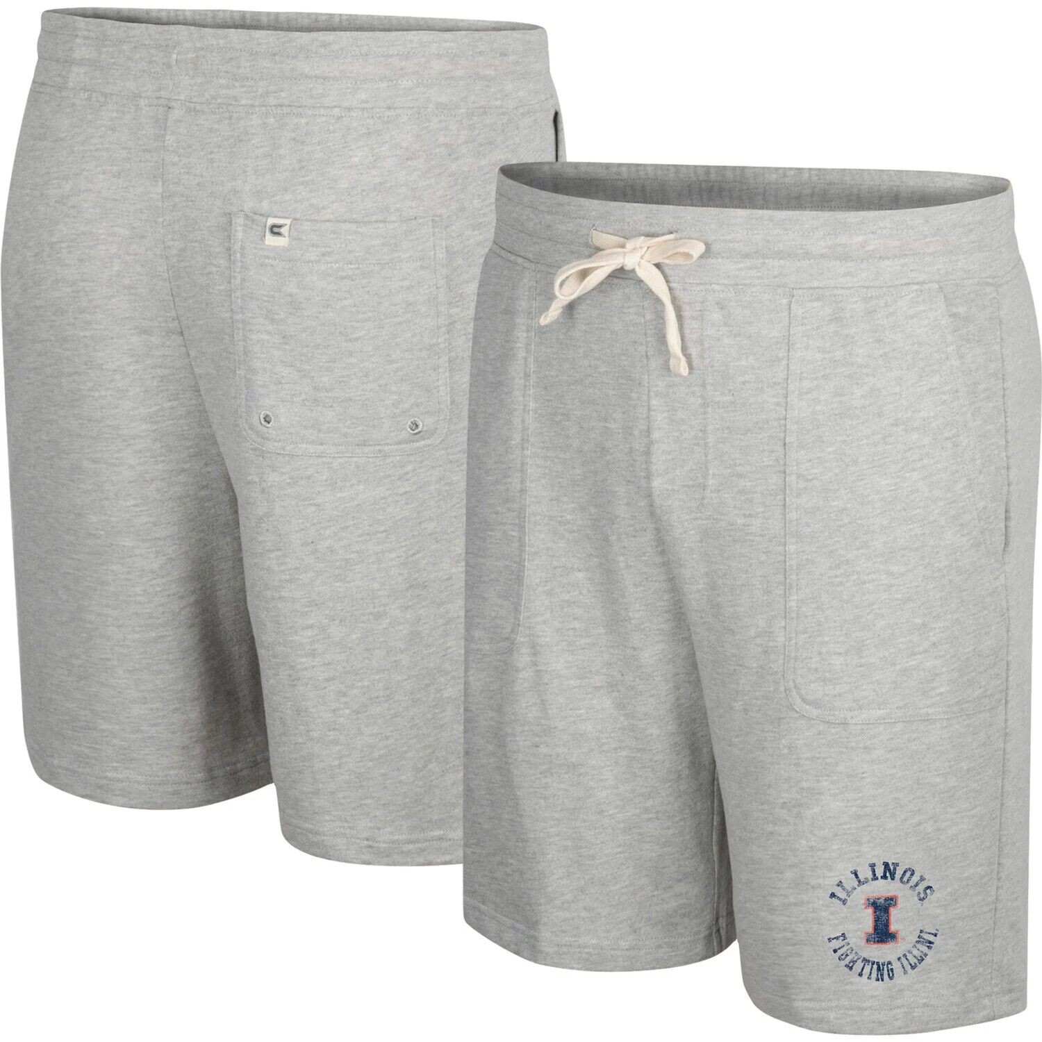 

Мужские махровые шорты Heather Grey Illinois Fighting Illini Love To Hear This Colosseum