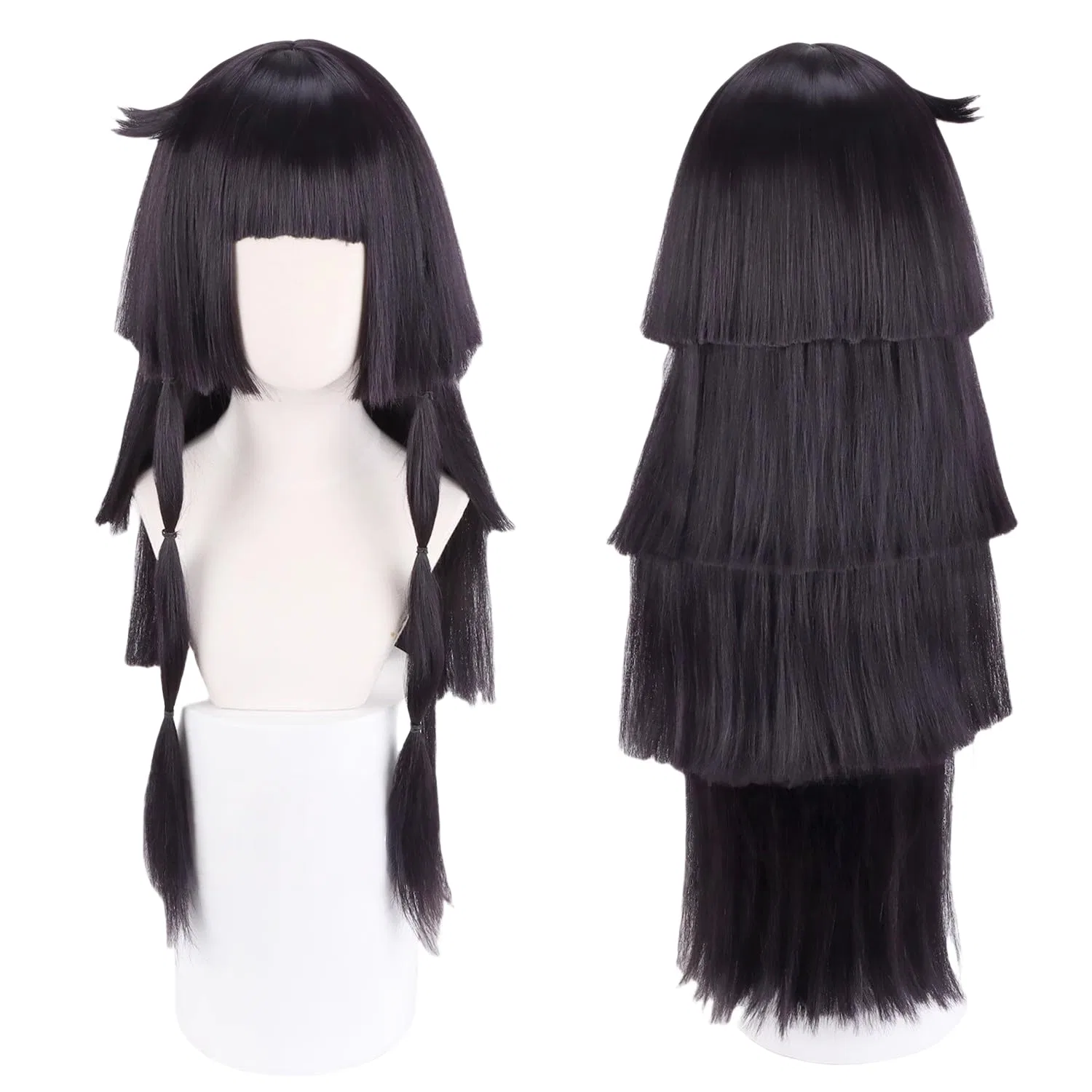 Парик для косплея Alluka Zoldyck из Hunter x Hunter, 80 см, фиолетово-черный Xingbiyou