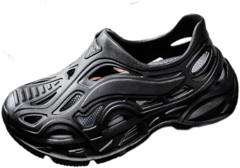 

Мужские летние дышащие пляжные сланцы из EVA, подходят для использования в бассейнах, на пляже и в повседневной обстановке Hoalox, черный/серый