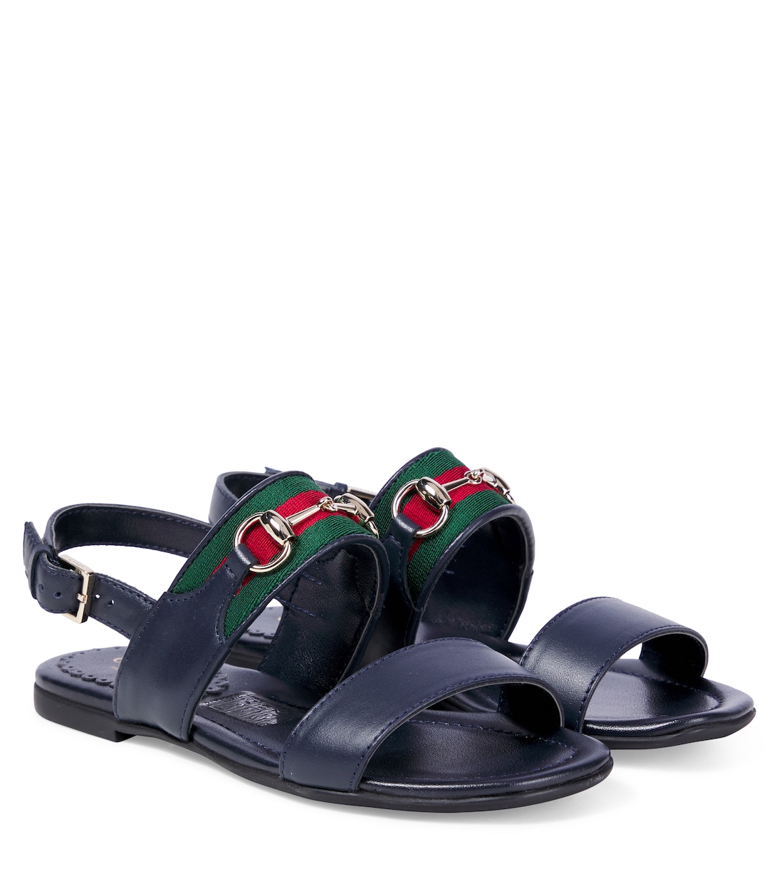 

Кожаные сандалии Gucci Kids, Blue/Grg