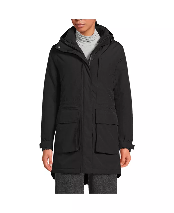 

Женская зимняя парка Squall 3 в 1 с водонепроницаемым утеплителем Lands' End, черный