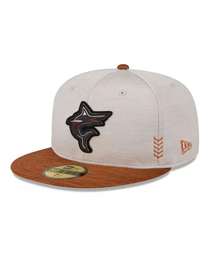 

Мужская кепка Stone, Brown Miami Marlins 2024 Clubhouse 59FIFTY Fitted New Era