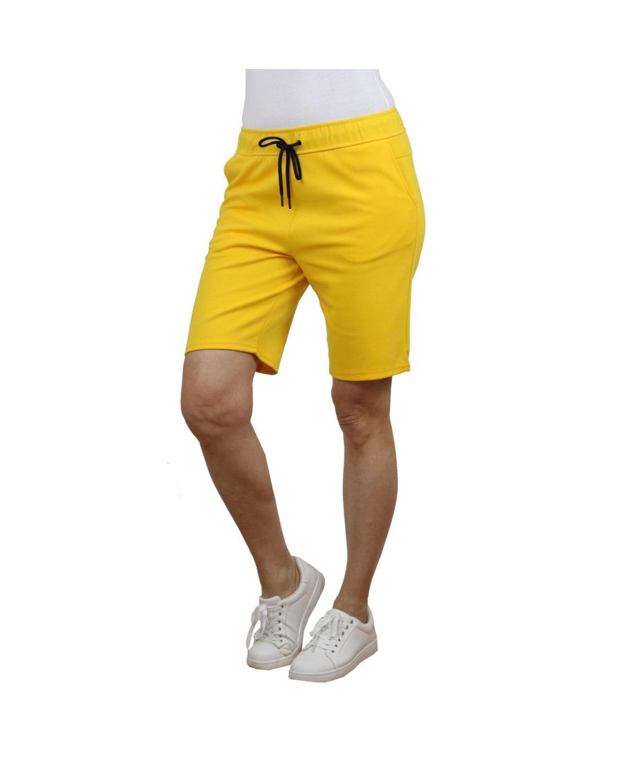 

Женские шорты свободного кроя из технологичного флиса с карманом на молнии, запаянным методом термосварки Galaxy By Harvic, Gold