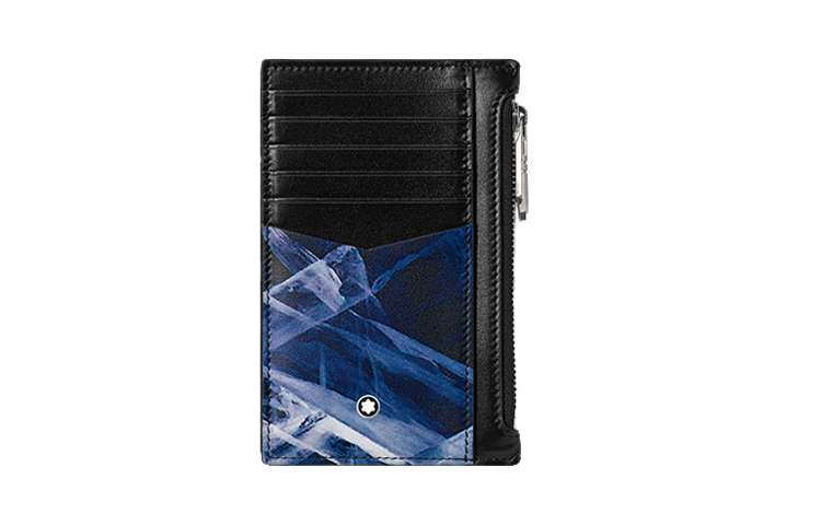 

MONTBLANC Кожаный картхолдер мужской черный и синий