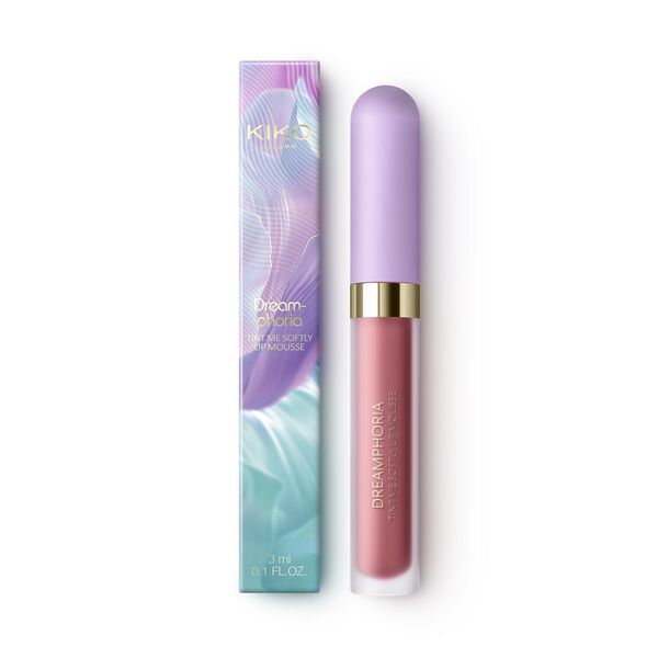 Тонированный мусс для губ с матовым финишем 04 magic mauve, 3 мл Kiko Milano Dreamphoria tint me softly lip mousse, цвет 04 magical mauve — фото 4