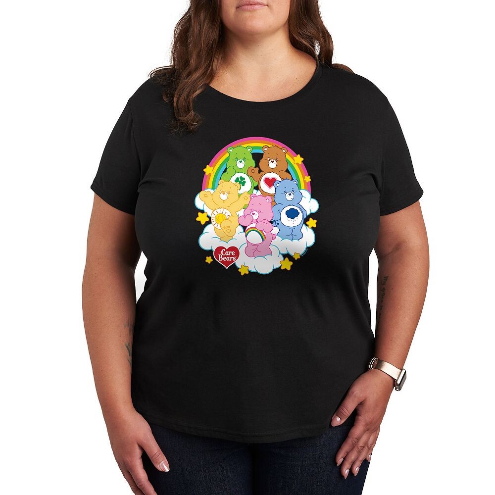 

Футболка с рисунком Plus Care Bears Group On Clouds Licensed Character, черный