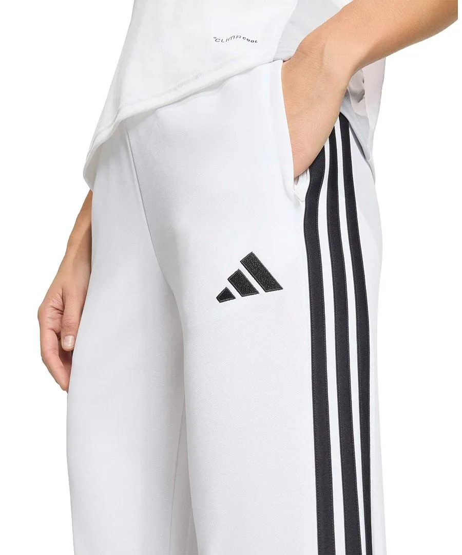 Женский тренировочный спортивный костюм, брюки стандартного кроя Adidas, белый/черный — фото 3
