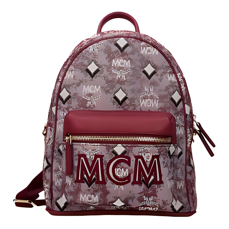

MCM Мини рюкзак из кожи наппа с жаккардовой тканью женский красный