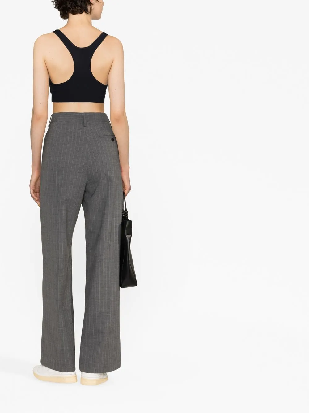Спортивный бюстгальтер с логотипом JIL SANDER, черный — фото 4