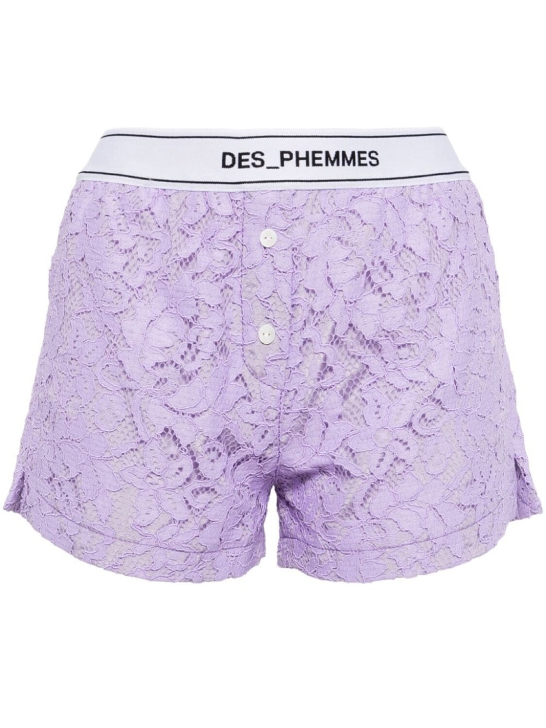

DES PHEMMES кружевные шорты мини, фиолетовый