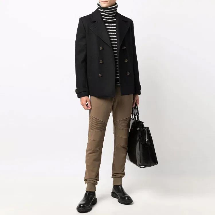Тренировочные штаны на завязках, slim fit BALMAIN, Umber — фото 3