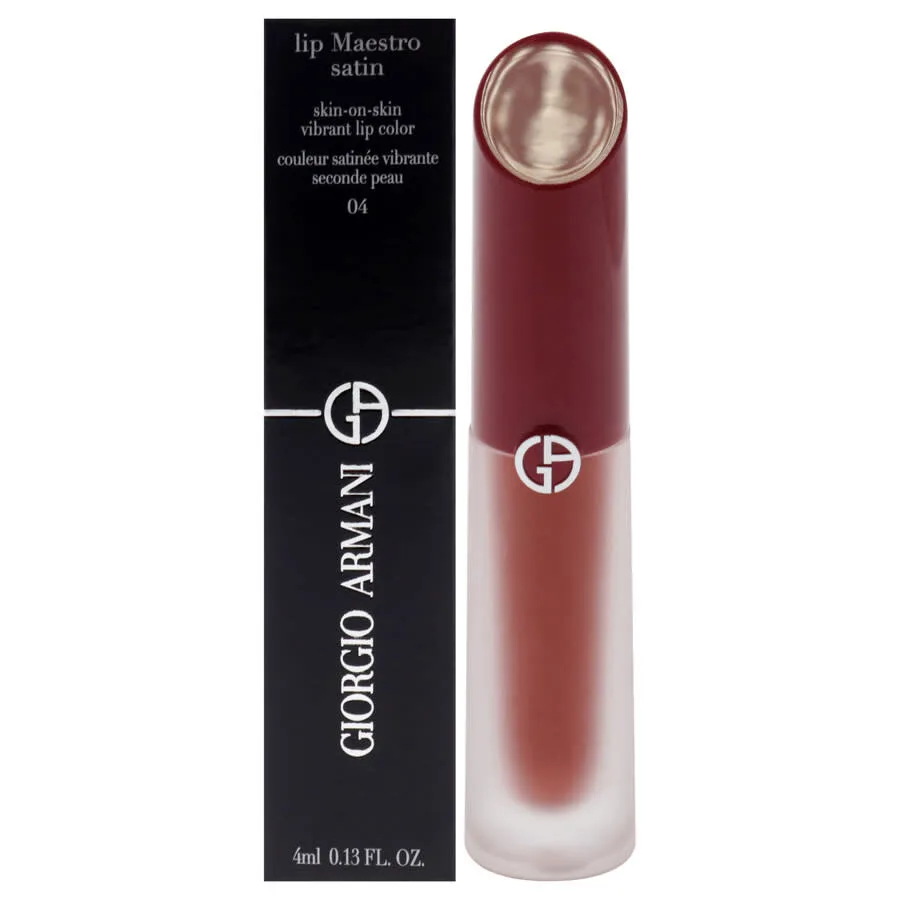 Помада для губ Giorgio Armani Ladies Lip Maestro Satin 0,13 унции 04 Live Concert Makeup 3614273749695
