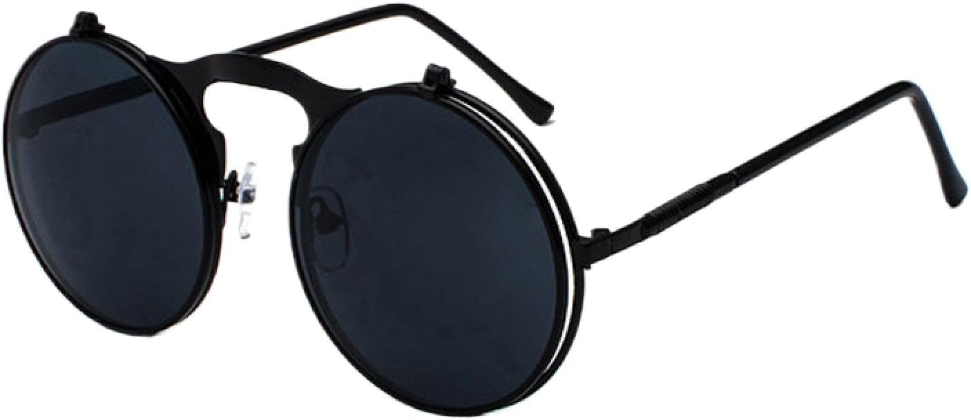 

Солнцезащитные очки с защитой от УФ-излучения UV400 | Круглые металлические очки-книжки в стиле панк | Для женщин и мужчин, для занятий спортом на открытом воздухе и вождения DSVIGF, C6