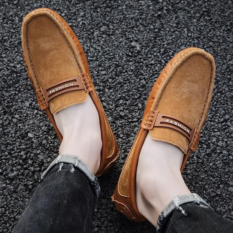 Мокасины замшевые мужские Loafers, коричневый SayfuR — фото 3