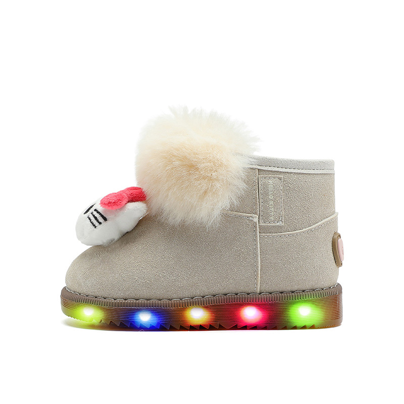 Hello Kitty утепленные детские зимние ботинки mid top с амортизацией и легкой подошвой unisex Sanrio, розовый — фото 3