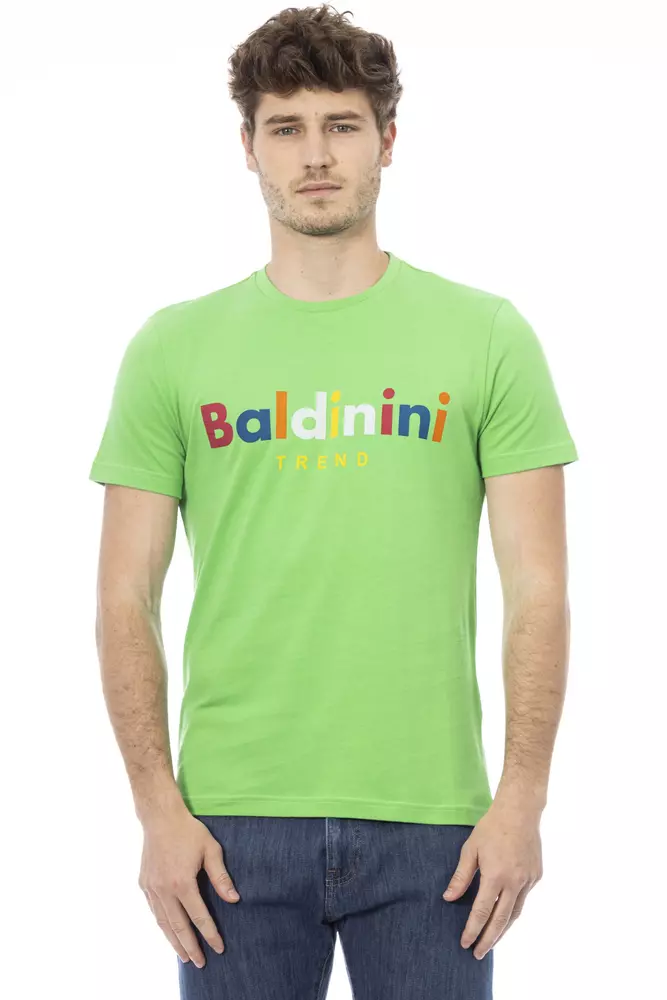 

Зеленая хлопковая мужская футболка Baldinini Trend, Green