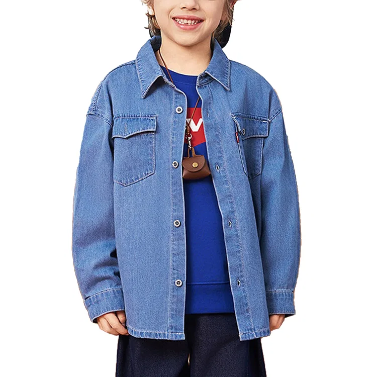 Детская джинсовая рубашка Levis Lake Gray Blue