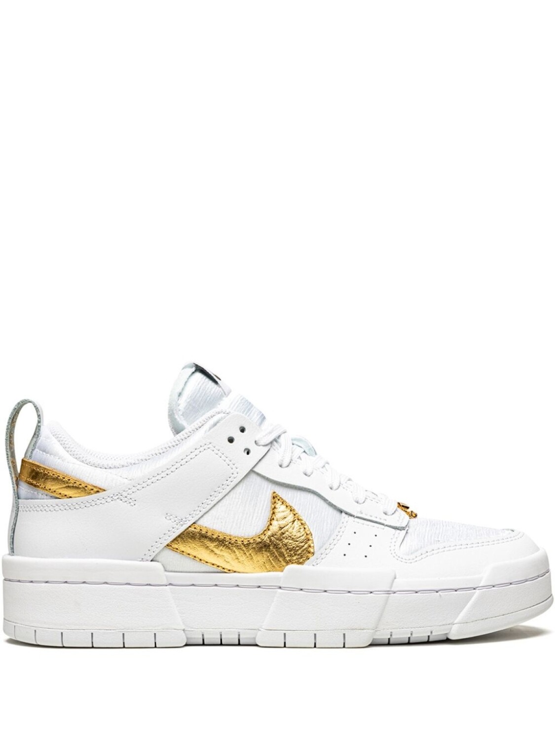 

Кроссовки Nike Dunk Low Disrupt, белый/золотой