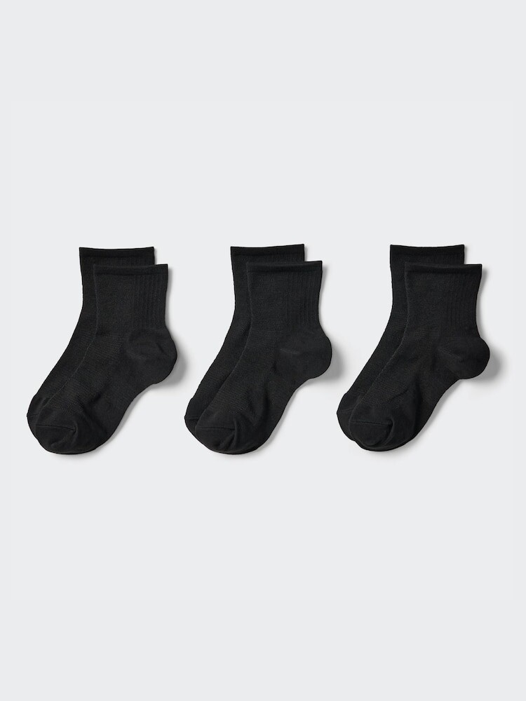 

Спортивные носки длинные, 3 пары Uniqlo, цвет 09 черный