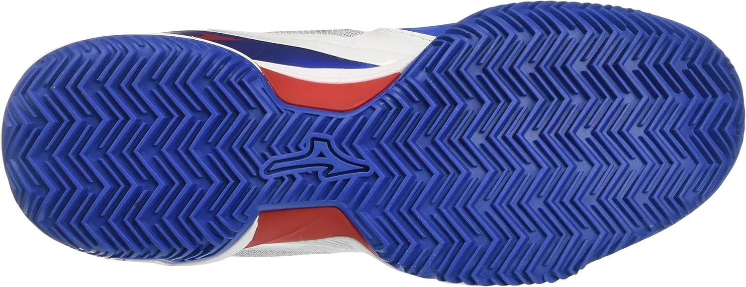 Мужские теннисные кроссовки Mizuno Wave Intense Tour 3 AC, цвет (белый/синий/китайский) — фото 4