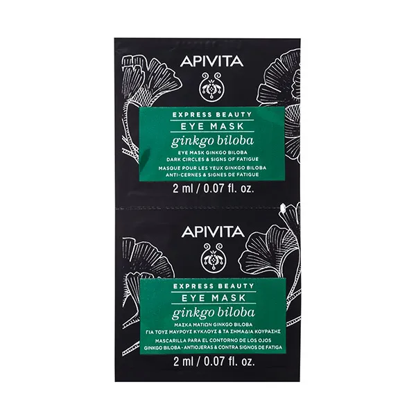 

Контурная маска против усталости Express Beauty Mascarilla Ojos Gingko Biloba Apivita, 8 ml