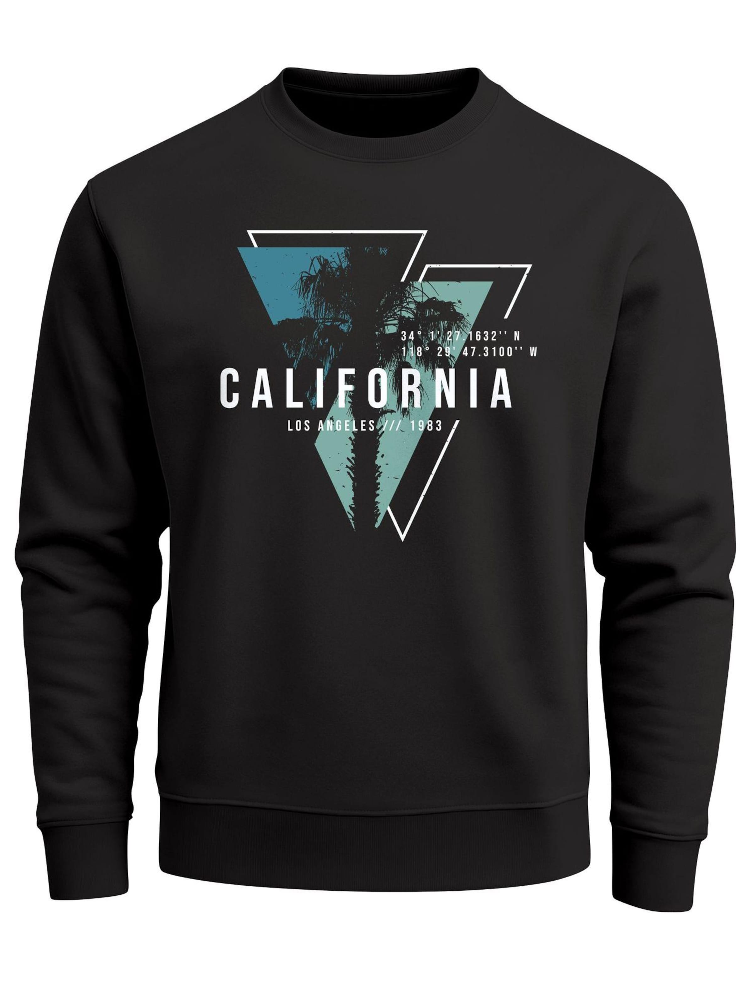 

Neverless Свитшот 'California geometric' в цвете Mottled Black