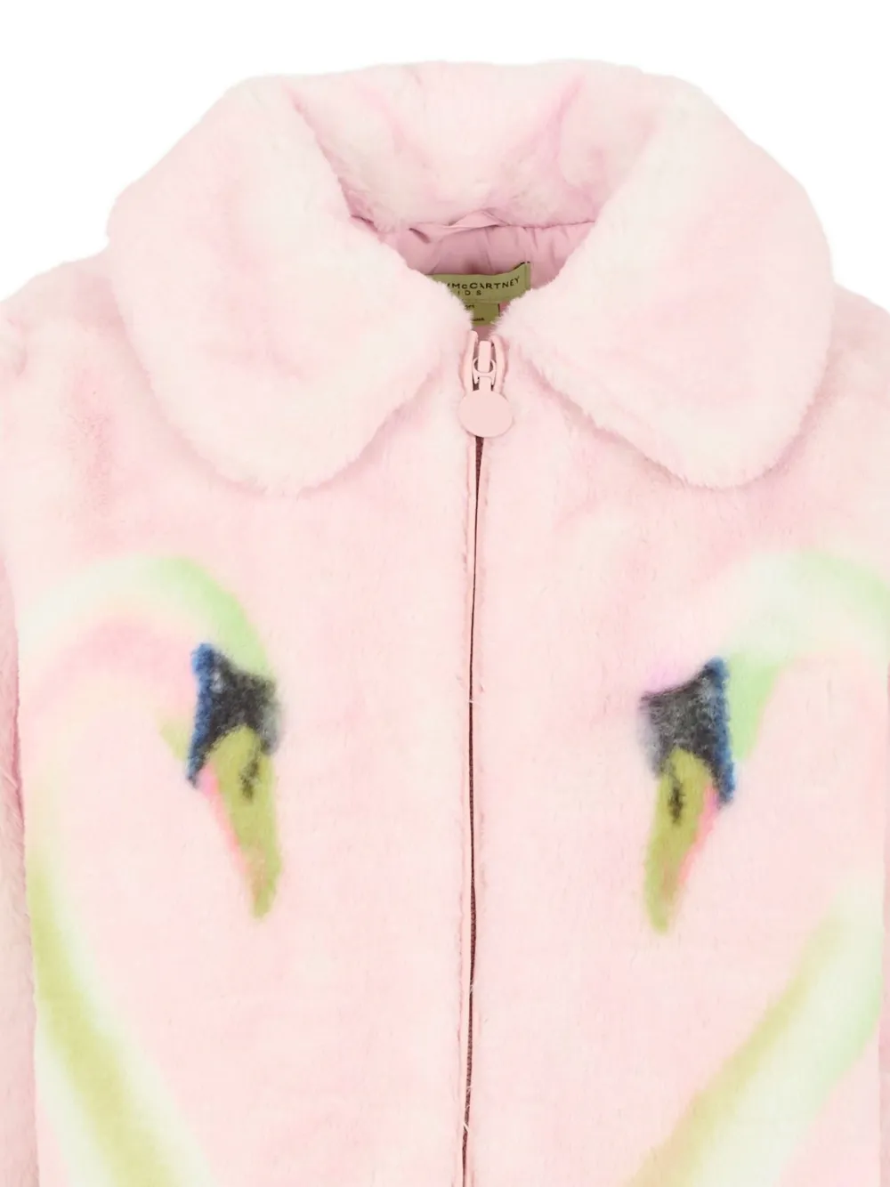 Пальто с мотивом лебедя Stella McCartney Kids, розовый — фото 3