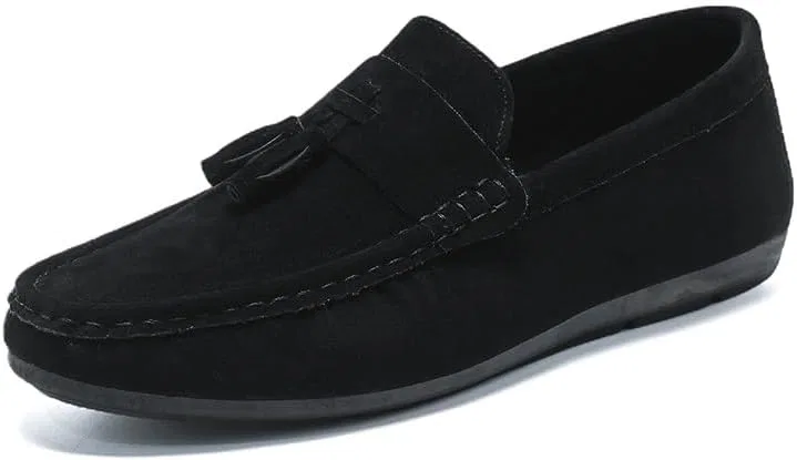Лоферы nubuck leather с кисточкой JIADELI, черный